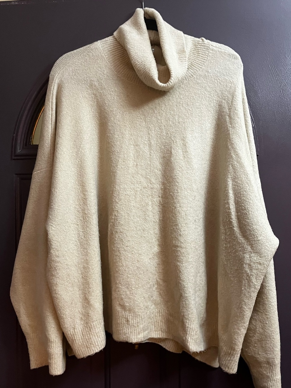 Skylar & Jade Cream Funnel Neck Sweater - Classic Cozy Knit 3x